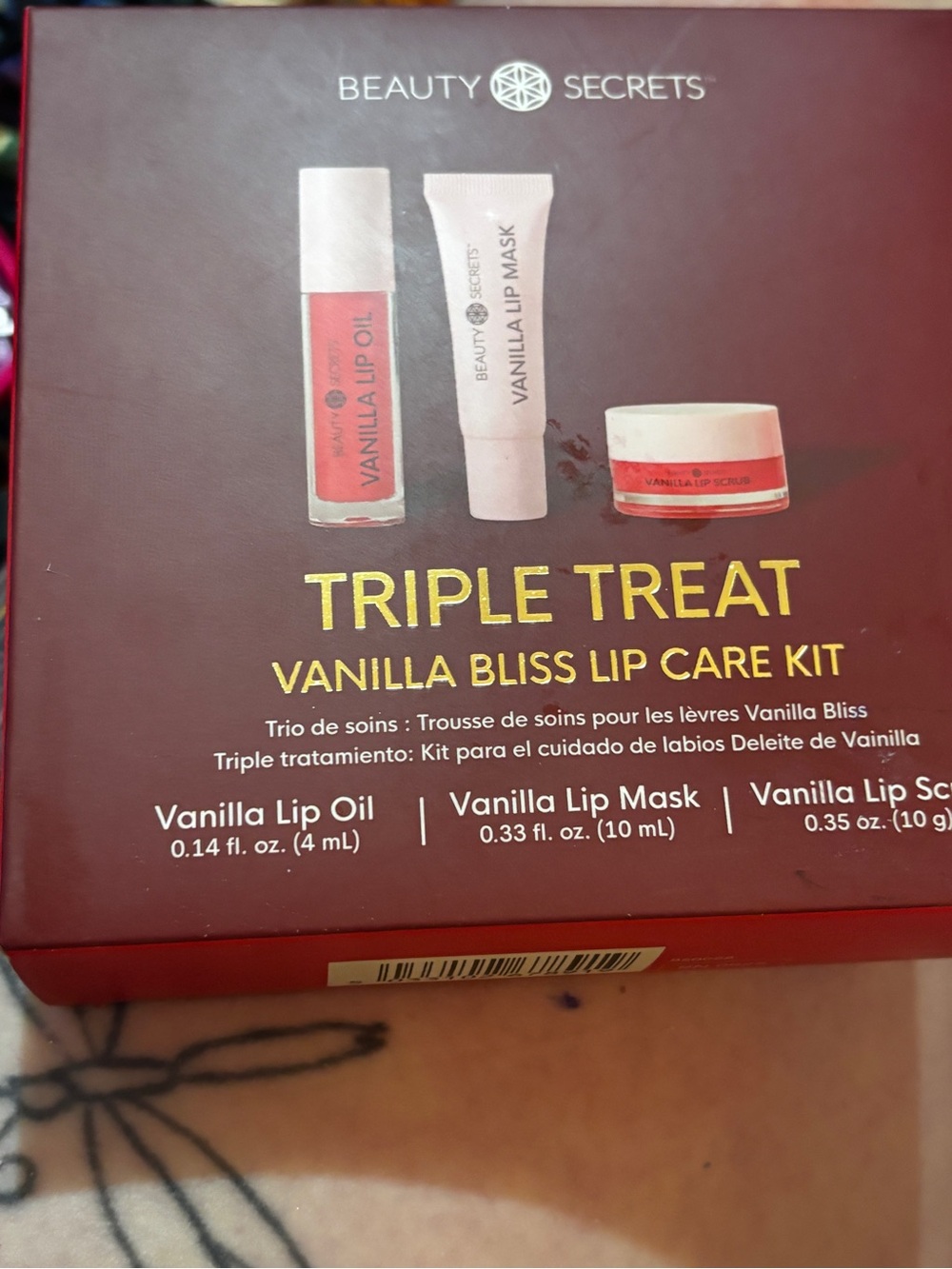 Triple Treat Vanilla Bliss Lip Care Kit - Red